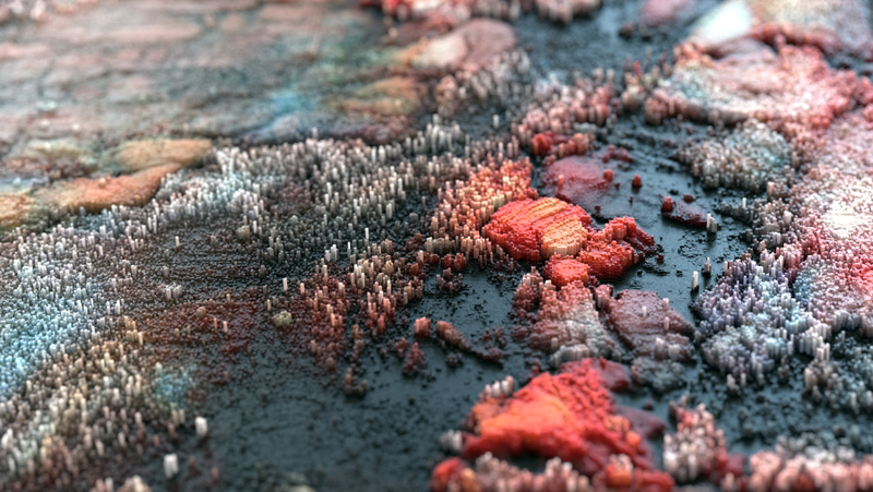 Illustration for article titled Gorgeous renders look like alien planets or Minecraft worlds